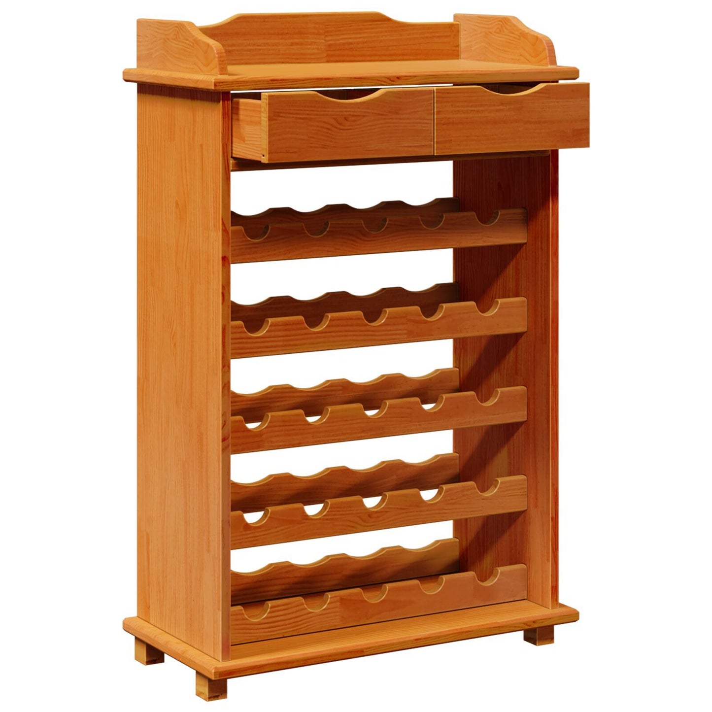 Wine Rack 35.4 x 23.6 x 11.8 in Solid Wood Pine