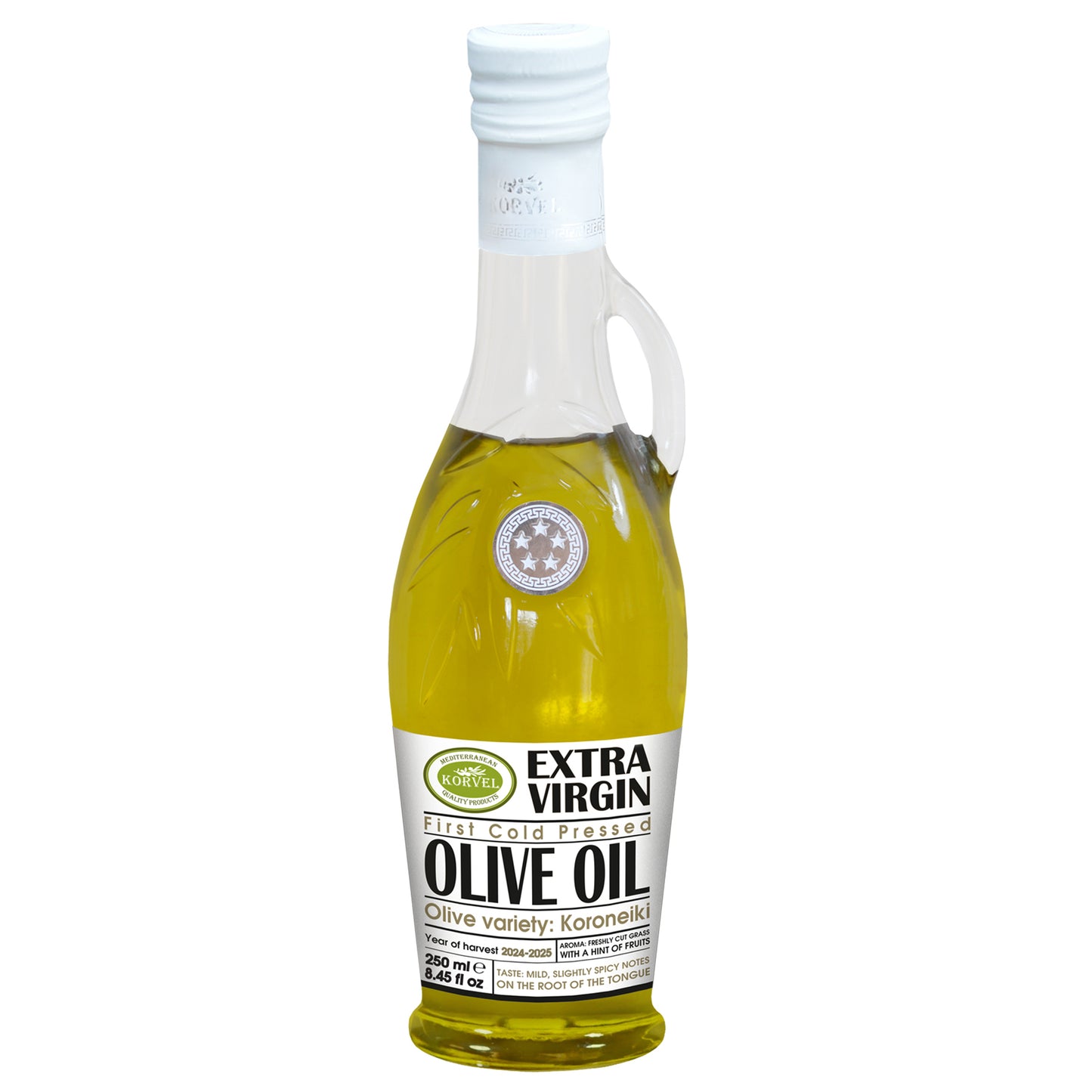 KORVEL Greek Extra Virgin Olive Oil, Amphora 8.45 fl oz - 2 pack
