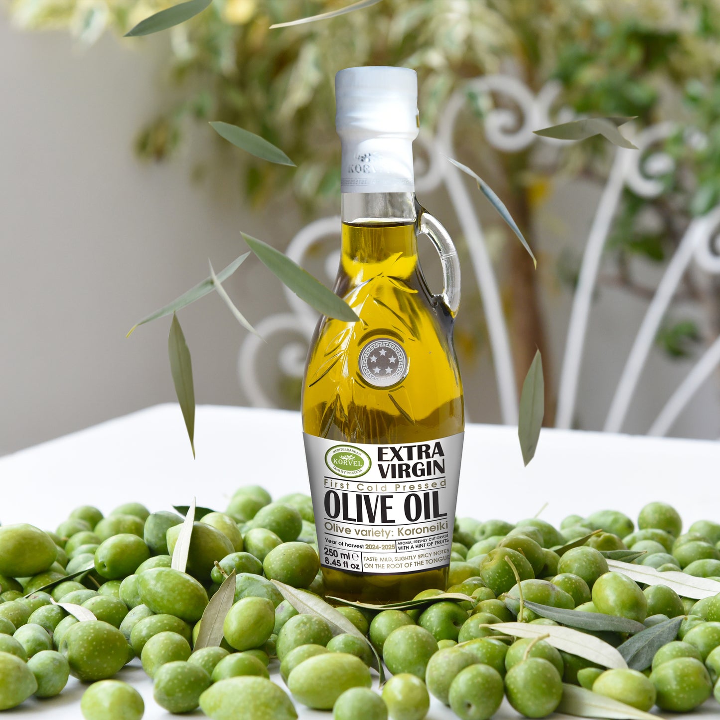 KORVEL Greek Extra Virgin Olive Oil, Amphora 8.45 fl oz