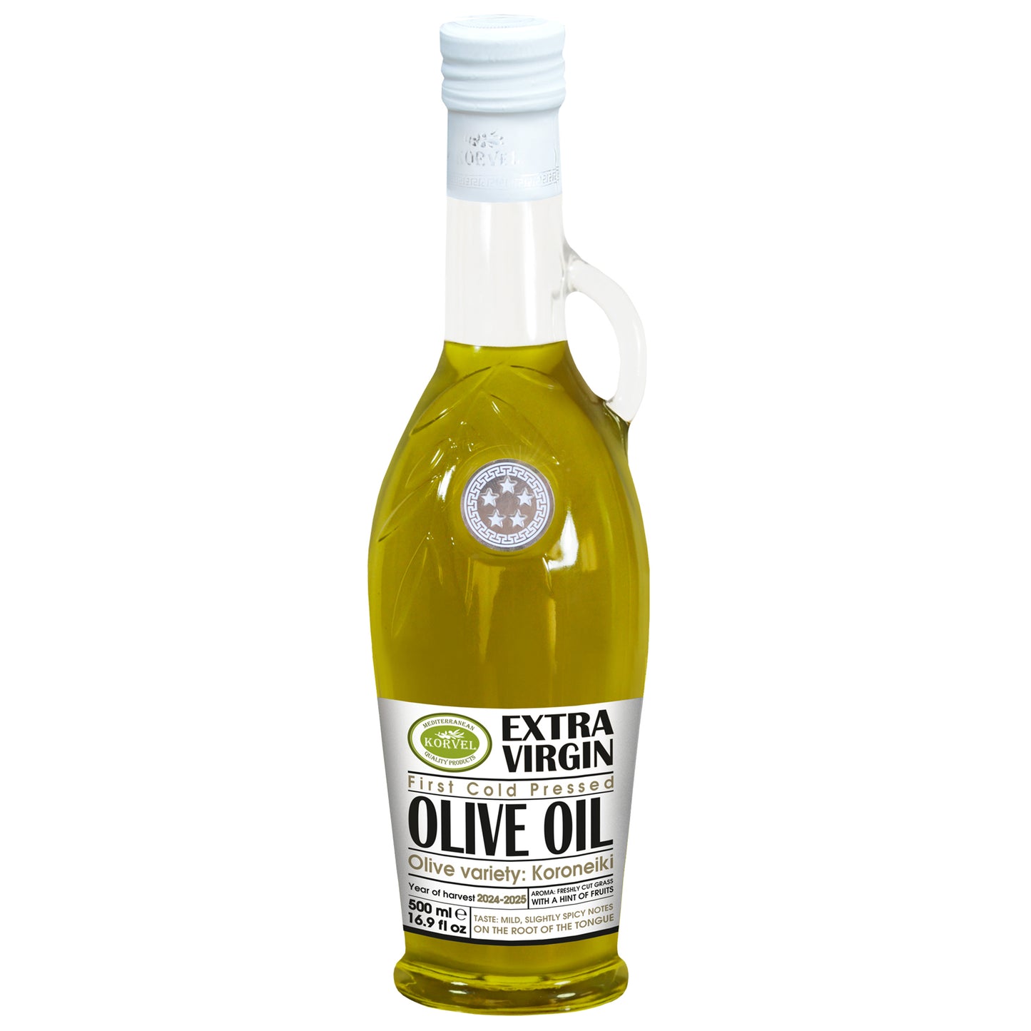 KORVEL Greek Extra Virgin Olive Oil, Amphora 16.9 fl oz - 6 pack