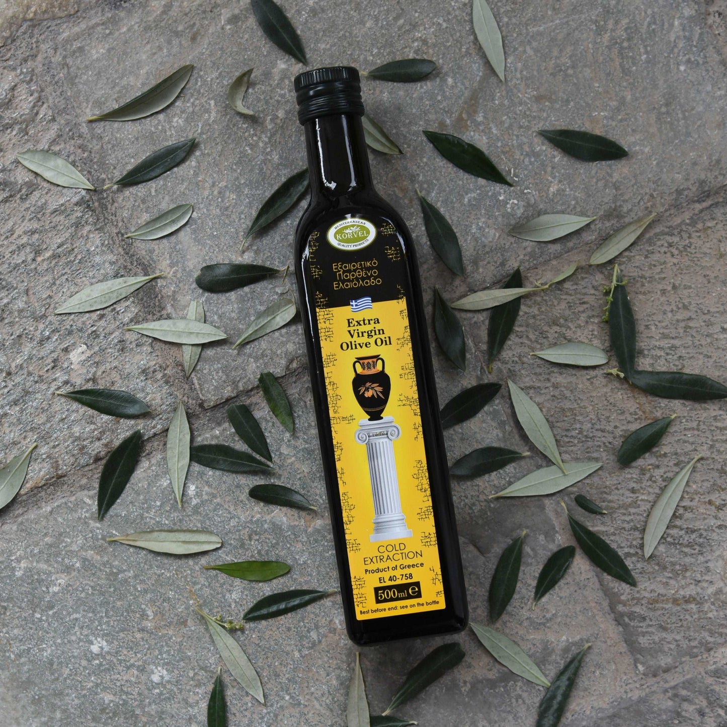 KORVEL Greek Extra Virgin Olive Oil, 500 ml