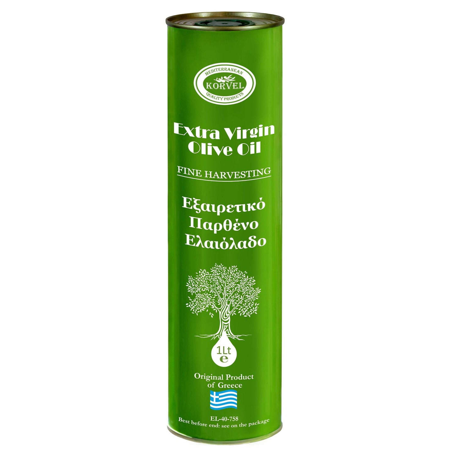 KORVEL Greek Extra Virgin Olive Oil 33.8 FL OZ