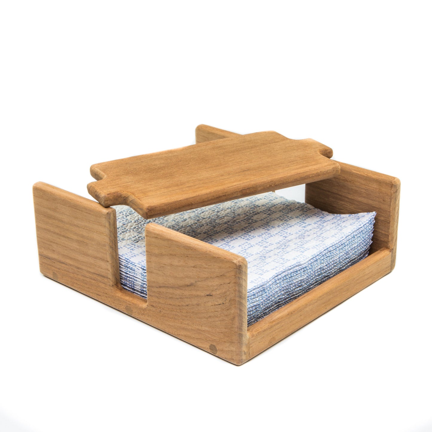 Wood Napkin Holder - Free Standing - 7.38"