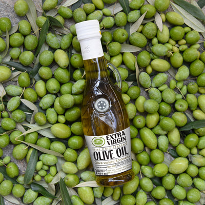 KORVEL Greek Extra Virgin olive oil collection, Amphora 8.45 fl oz - 4 pack