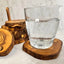 Olive Wood Coaster Set with Holder - 7 Pcs