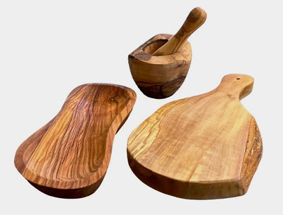 Mediterranean Olive Wood Collection 3pcs