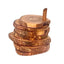 Olive Wood Coaster Set with Holder - 7 Pcs